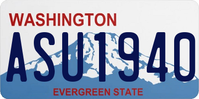 WA license plate ASU1940