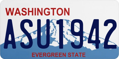WA license plate ASU1942