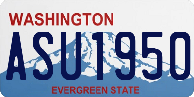 WA license plate ASU1950