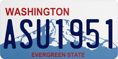 WA license plate ASU1951