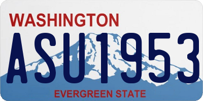 WA license plate ASU1953