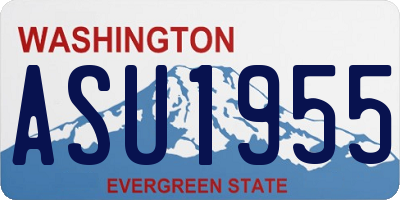 WA license plate ASU1955