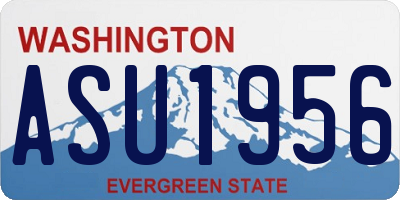 WA license plate ASU1956