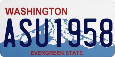 WA license plate ASU1958