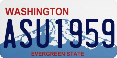WA license plate ASU1959