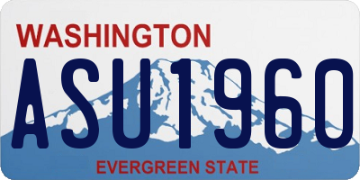 WA license plate ASU1960