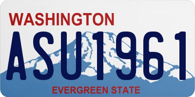 WA license plate ASU1961