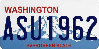 WA license plate ASU1962