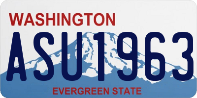 WA license plate ASU1963