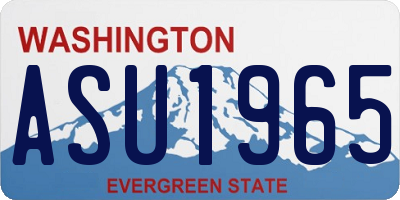 WA license plate ASU1965
