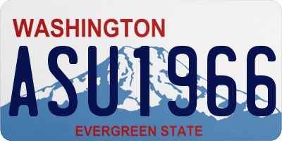 WA license plate ASU1966