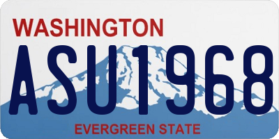WA license plate ASU1968