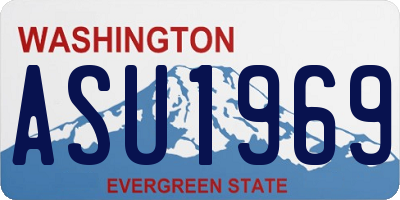 WA license plate ASU1969
