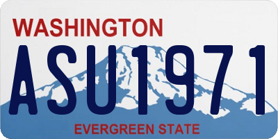WA license plate ASU1971