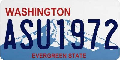 WA license plate ASU1972