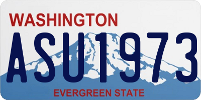 WA license plate ASU1973