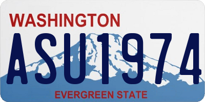 WA license plate ASU1974
