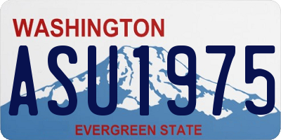 WA license plate ASU1975
