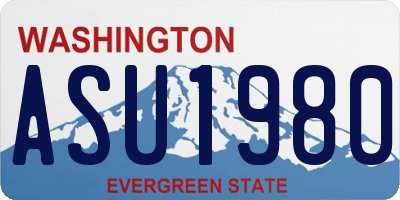 WA license plate ASU1980