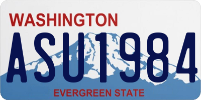 WA license plate ASU1984