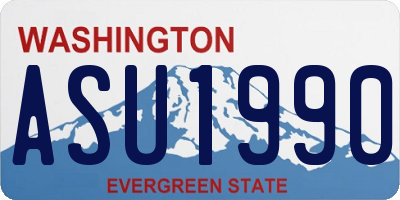 WA license plate ASU1990