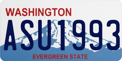 WA license plate ASU1993
