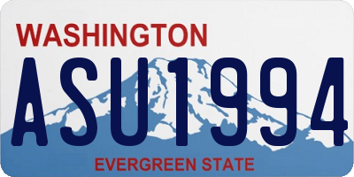 WA license plate ASU1994