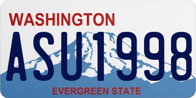 WA license plate ASU1998