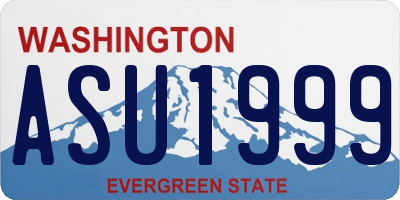 WA license plate ASU1999