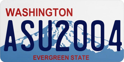 WA license plate ASU2004