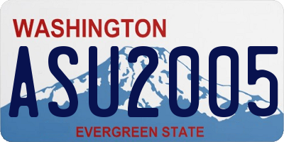 WA license plate ASU2005