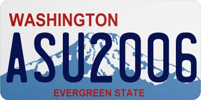 WA license plate ASU2006