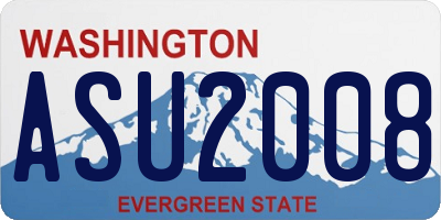 WA license plate ASU2008