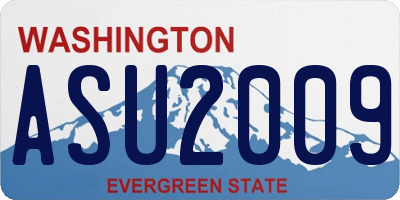 WA license plate ASU2009