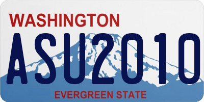 WA license plate ASU2010