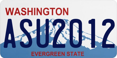 WA license plate ASU2012
