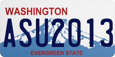 WA license plate ASU2013