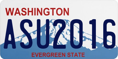 WA license plate ASU2016