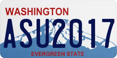 WA license plate ASU2017