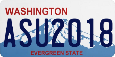 WA license plate ASU2018
