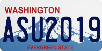 WA license plate ASU2019