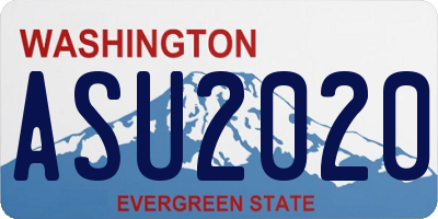 WA license plate ASU2020