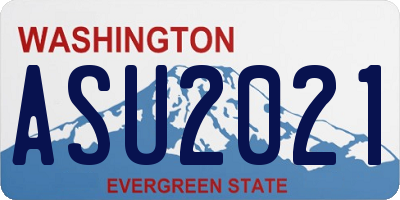 WA license plate ASU2021