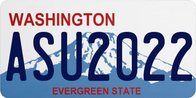 WA license plate ASU2022