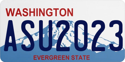 WA license plate ASU2023