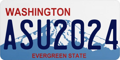 WA license plate ASU2024