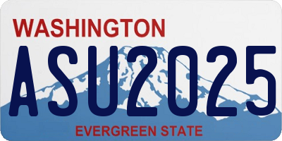 WA license plate ASU2025