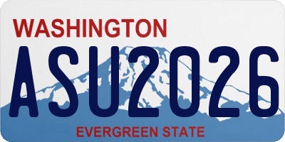 WA license plate ASU2026