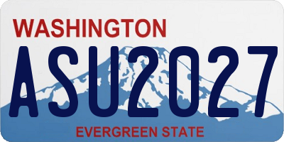 WA license plate ASU2027