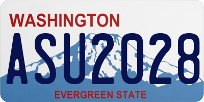 WA license plate ASU2028